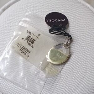 Pandora Silver Engravable Pendant NWT